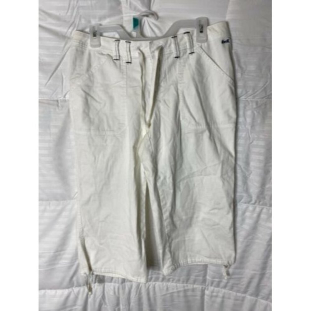 Women’s Scandi Coastal Cowgirl White Cropped Pants Medium 11 Beach Travel